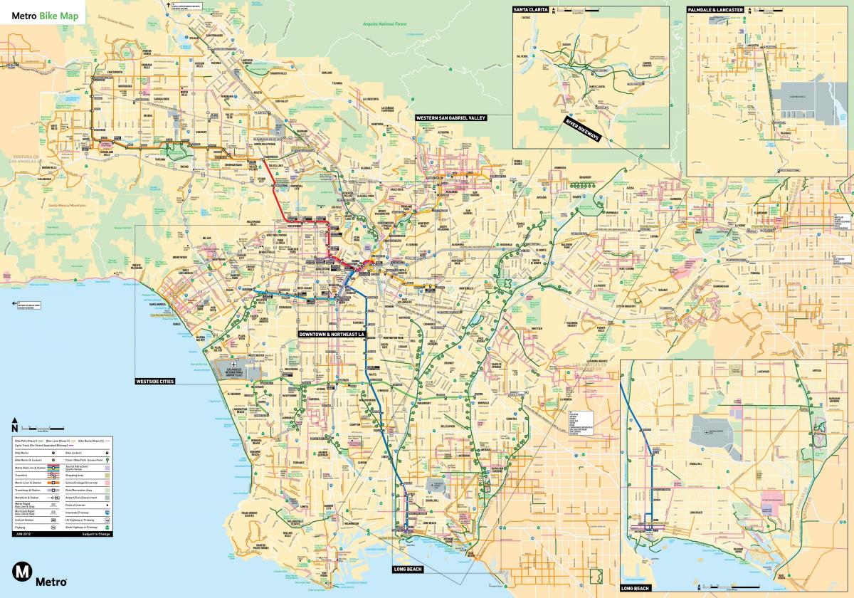لوس أنجلوس الدراجة خريطة