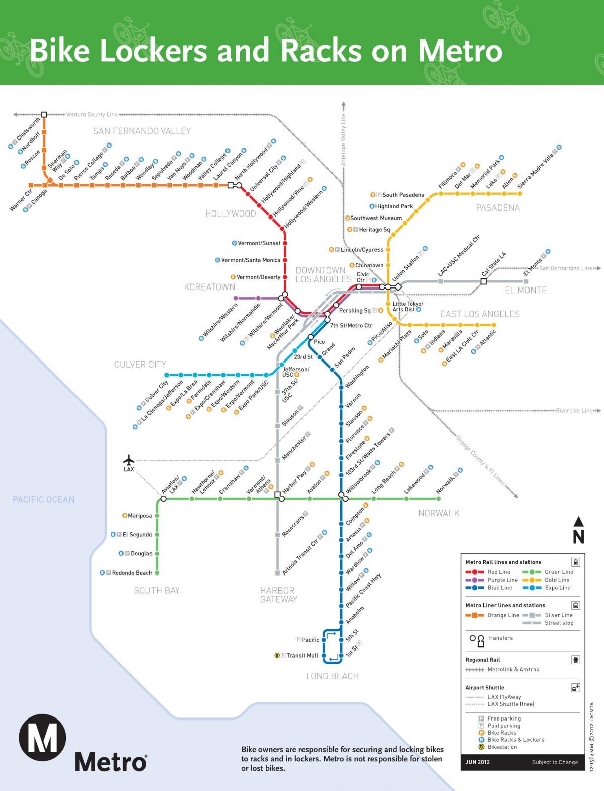 خريطة مترو LA الدراجة
