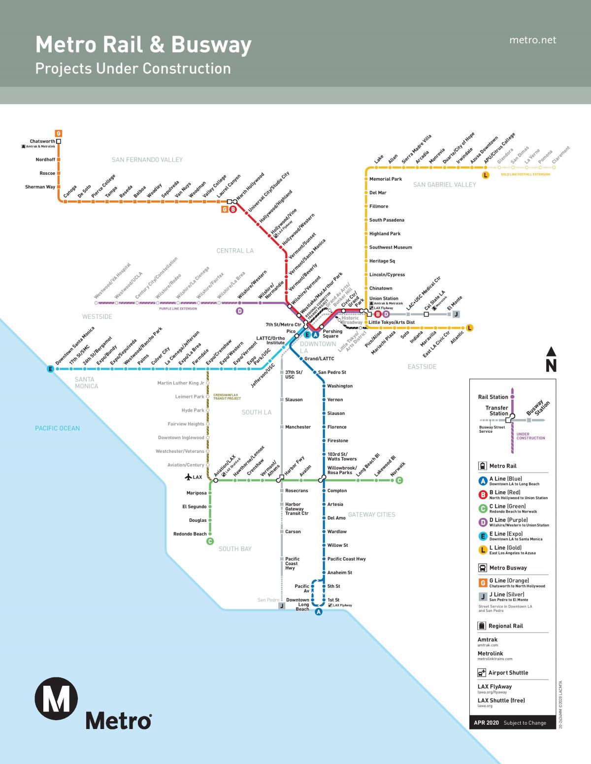 خريطة مترو LA التوسع 