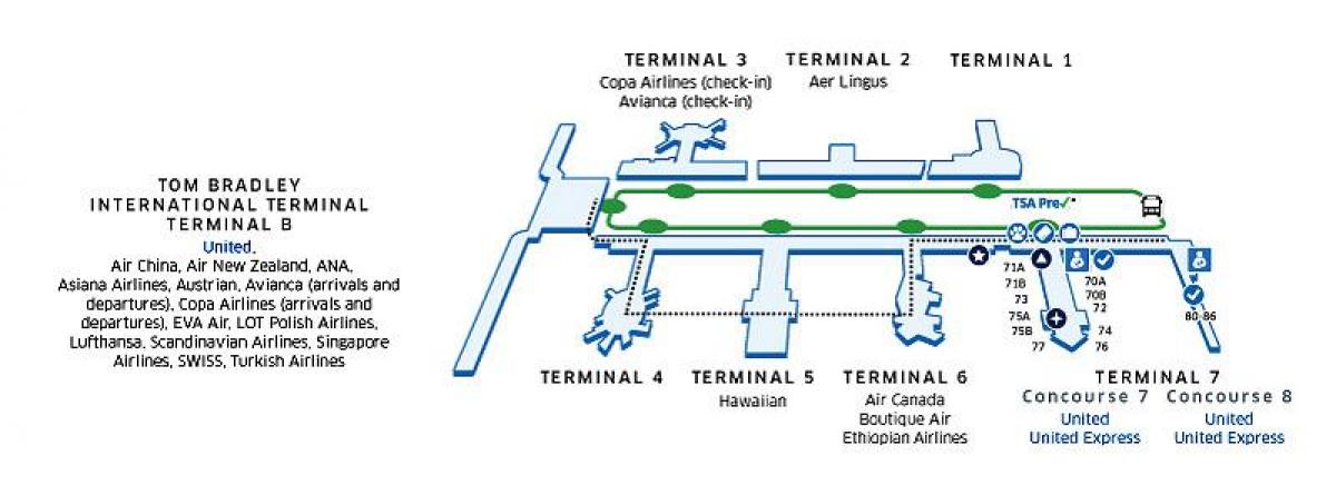 التراخي خريطة terminal b