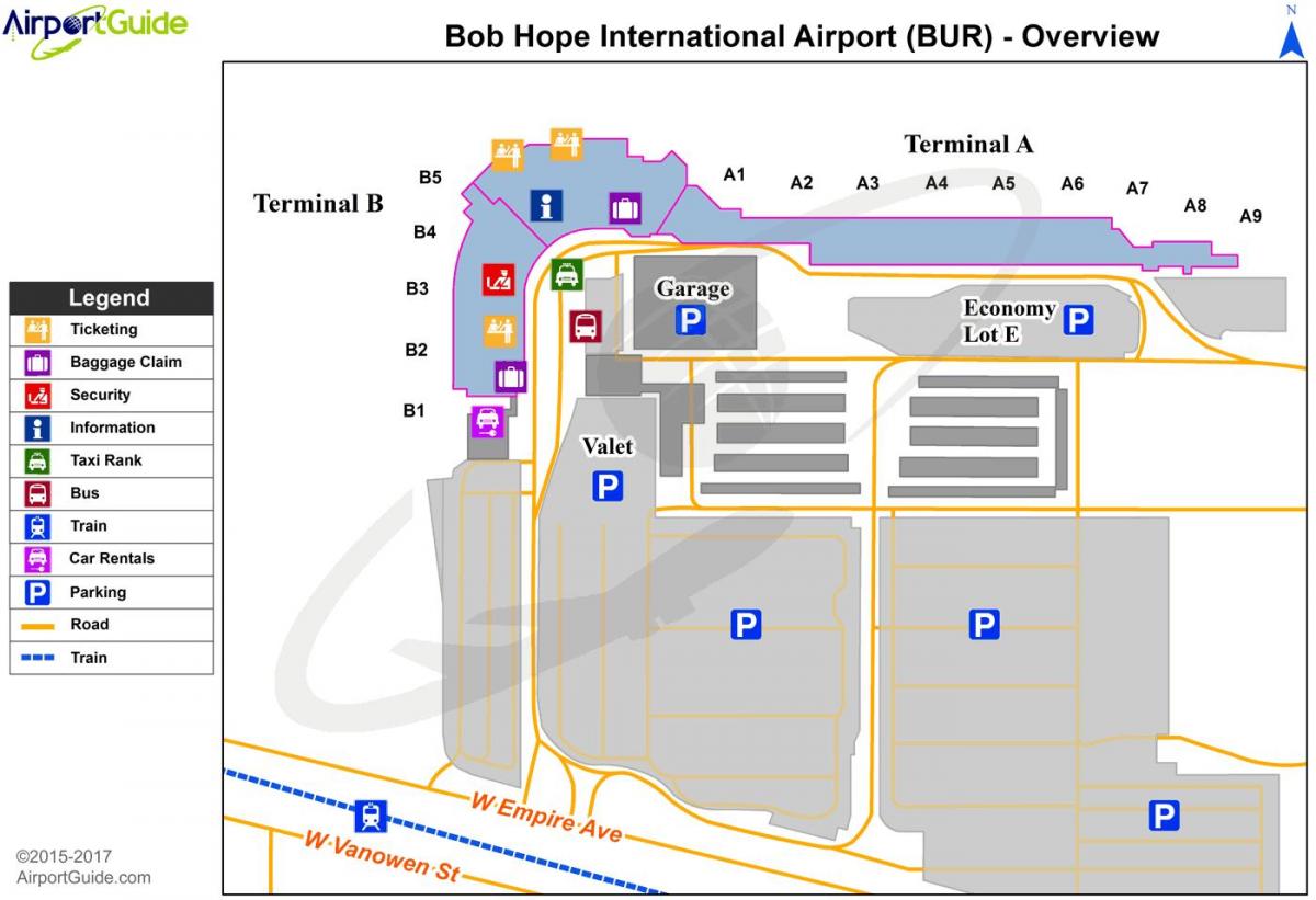 بر المطار خريطة