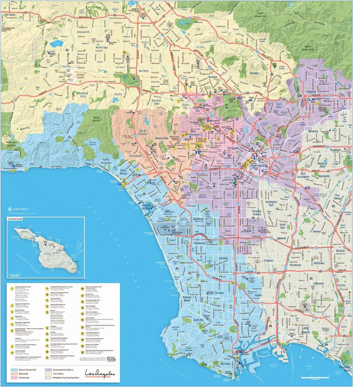 خريطة بيفرلي هيلز في لوس أنجلوس