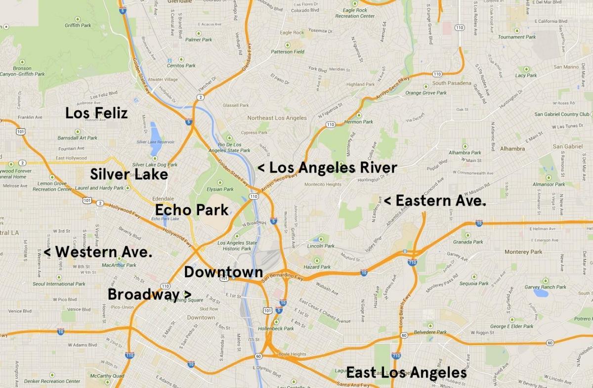 خريطة صدى بارك لوس أنجلوس