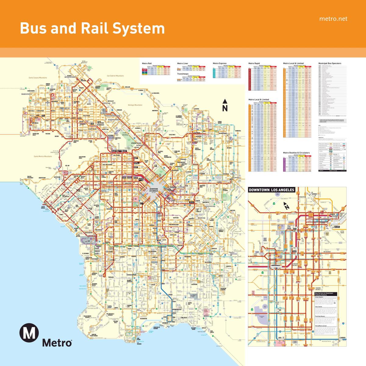لوس أنجلوس الحافلات خريطة