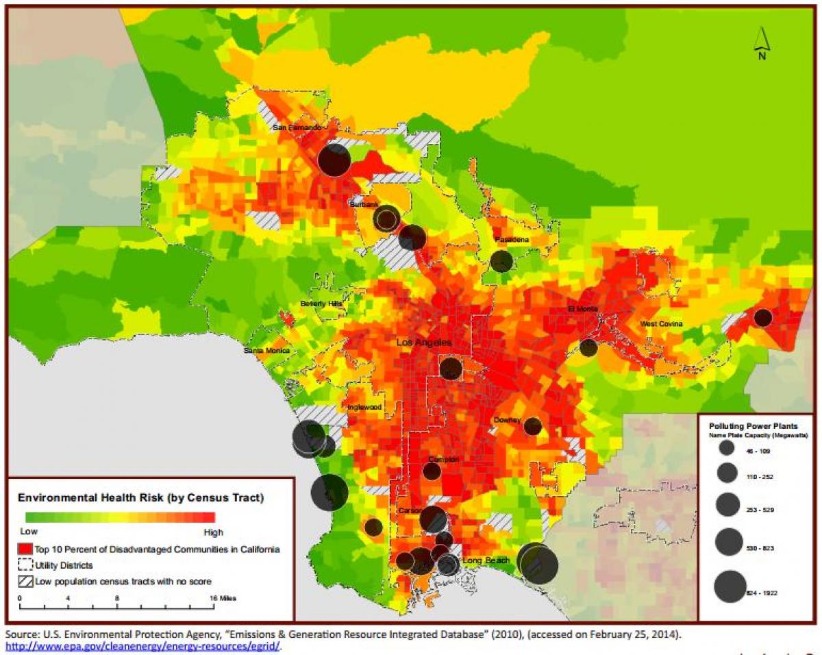 خريطة لوس أنجلوس جودة الهواء 