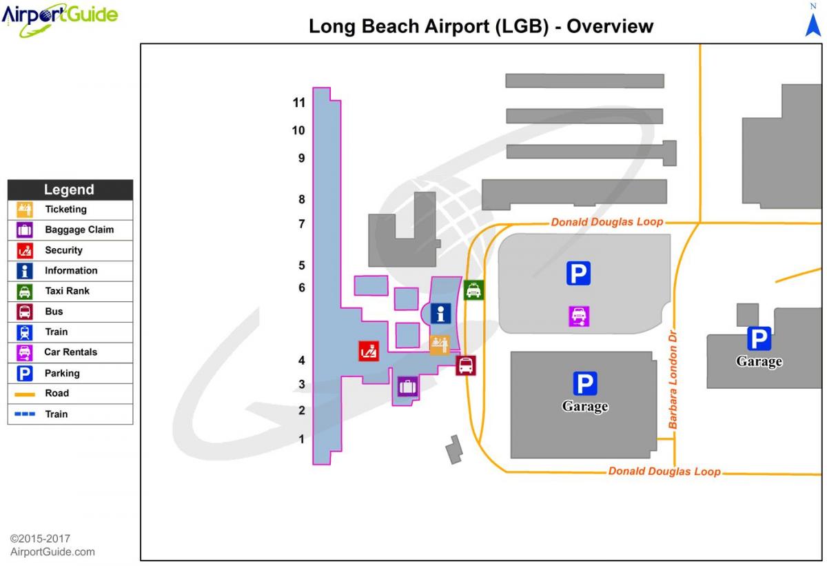 خريطة مطار لونغ بيتش