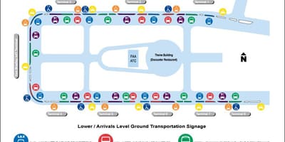 مطار Lax لتأجير السيارات خريطة