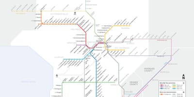 Metrolink خريطة لوس أنجلوس