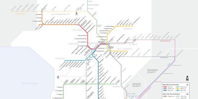 Metrolink خريطة لوس أنجلوس