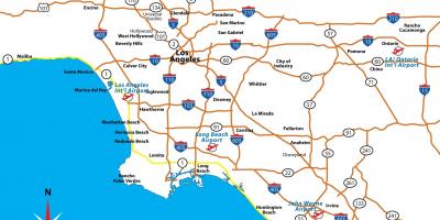لوس أنجلوس السريع خريطة