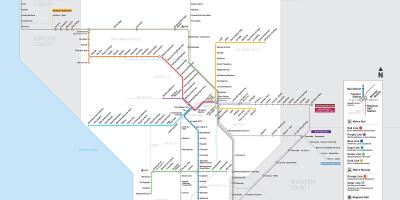 لوس أنجلوس السكك الحديدية خريطة