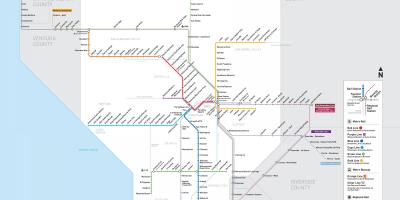 لوس أنجلوس خريطة السكك الحديدية