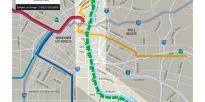 لوس أنجلوس نهر الدراجة مسار خريطة
