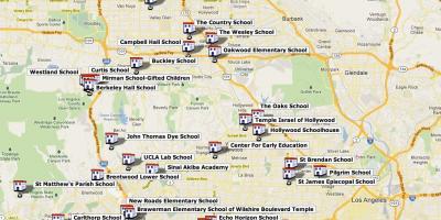 خريطة لوس أنجلوس المدارس الثانوية