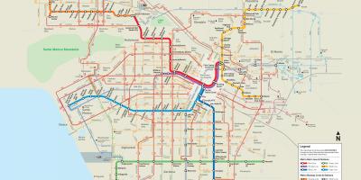 لوس أنجلوس النقل العام الخريطة