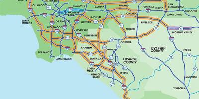 لوس أنجلوس السريع مرافقي الممرات خريطة