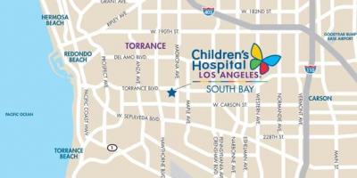 خريطة من مستشفى الأطفال في لوس أنجلوس